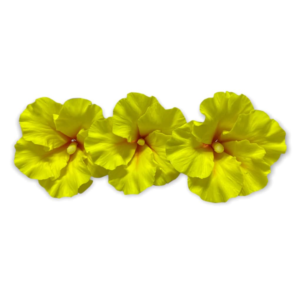 Décoration comestible en sucre, Hibiscus jaune, 1 pièce Nati Shop