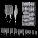 Types d'ongles, 500 pièces de faux ongles artificiels en acrylique avec boîte de rangement pour salons de manucure et bricolage à domicile, 10 tailles