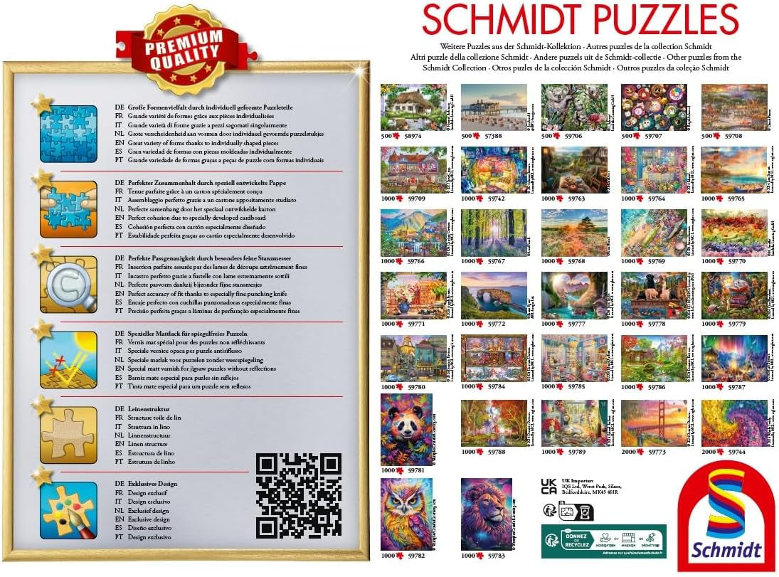 Schmidt Spiele 59789 Puzzle Temps avec le chat, puzzle 1000 pièces Puzzle Naty Shop