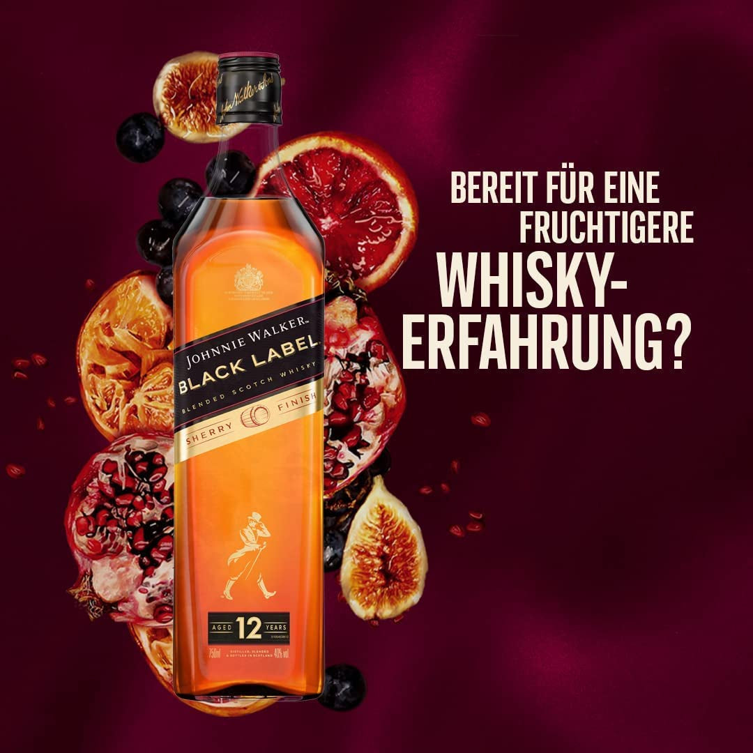 Boules de chocolat LINDOR aux noisettes, sac de 1 kg + fût Johnnie Walker Sherry 0,7 litre