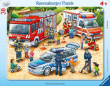 Puzzle Ravensburger pour enfants - 06144 Métiers intéressants - Puzzle cadre pour enfants à partir de 4 ans avec 30 pièces Puzzle Naty Shop Sarcelle / Turquoise