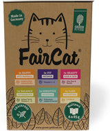 Aliments verts pour animaux de compagnie FairCat Multipack (6 x 85 g) | Adulte | Nourriture humide de qualité supérieure pour chats trop grands 6 verschiedenen leckere Sorten im Multipack | getreidefrei | Katzenfutter nass | paquet de 6