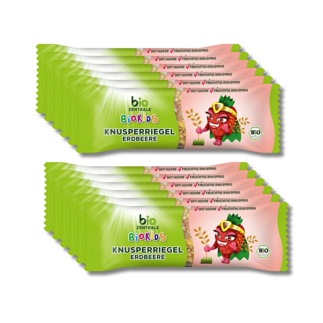 Barres croquantes aux fraises 12 x 20g