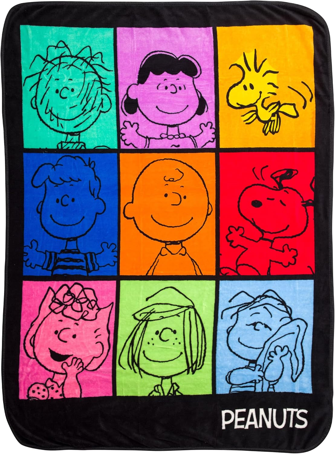 Couverture suspendue Silver Buffalo Garfield, polaire, 114,3 X 152,4 cm Lits et couvertures Grille de personnages Silver Buffalo Peanuts