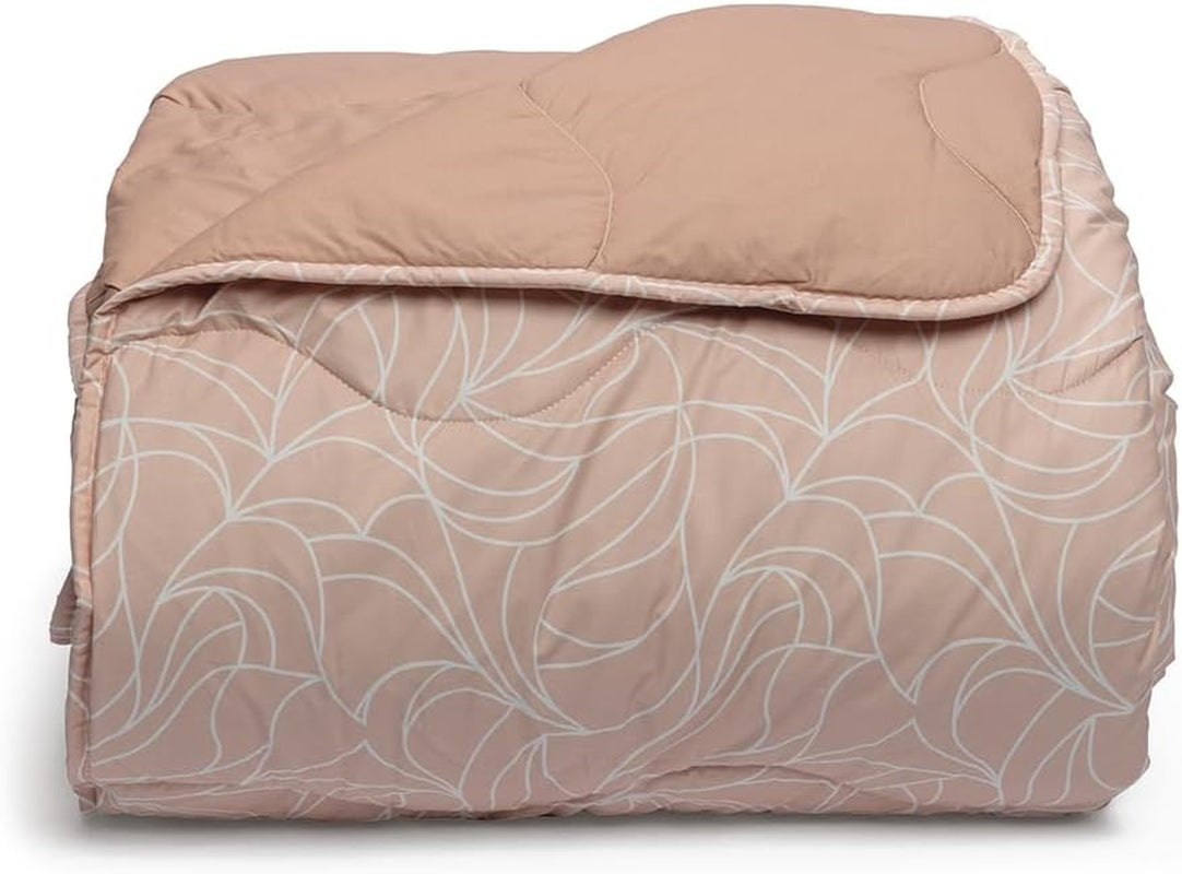 Table de chevet Foppapedretti et couette naturelle pour lit double 2P ; feuilles de sable, housse 100% coton, Made in Italy Couettes et couettes Naty Shop Pêche à la vague 160 X 190 Cm