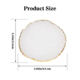 Maniküre Gemalt Palette Nail Art Palette Kunstharz Nagelkunst Nail Art Make up Paletten Nagelmalerei Display Fach Kosmetik Mischwerkzeuge (Blanc)