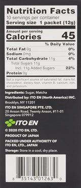 ITO EN Instant Matcha Powder – Poudre de thé Matcha sucrée en sachets de 12 g (10 pièces par paquet) – 1 x 120 g (2 paquets)