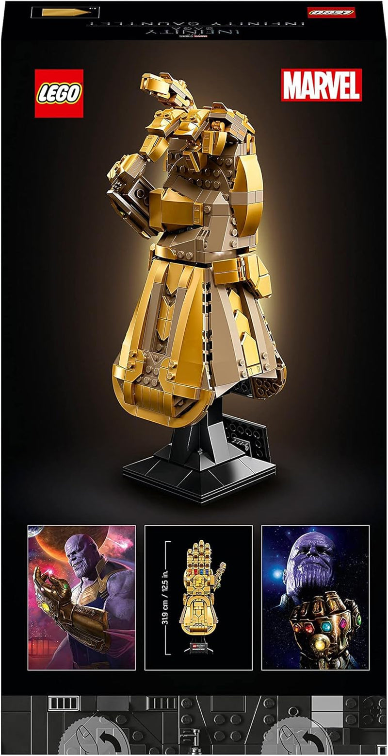 LEGO 76191 Marvel Super Heroes Infinity Glove Avengers Thanos Glove Modèle de construction pour adultes Article de fan Cadeau pour hommes Femmes Elle Lui Jeux de construction Besuche den LEGO-Store