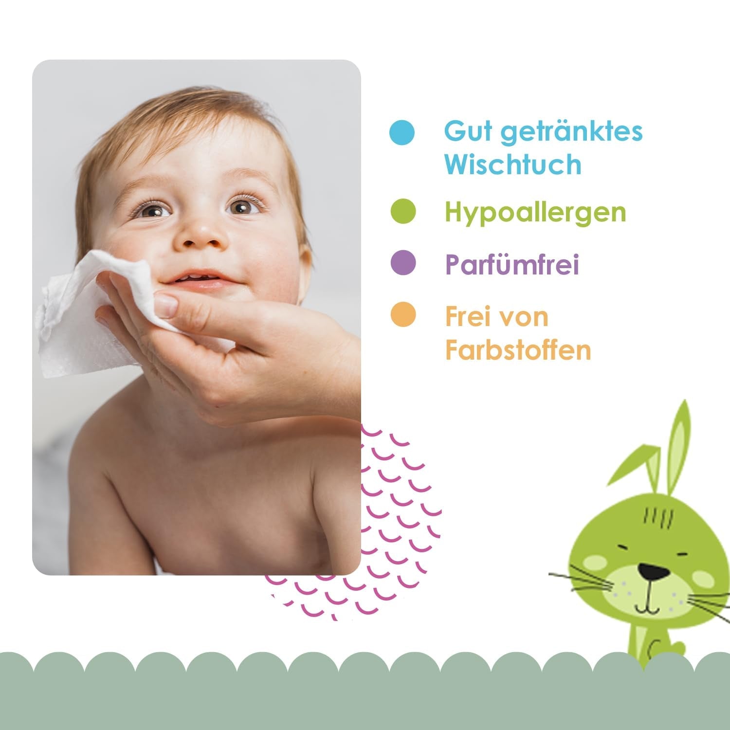 Lingettes humides Cleanic Baby Eco Pure Water – (1 x 50 pcs.) Lingettes humides pour enfants et nourrissons – sans parfum, jetables dans les toilettes, peaux sensibles – 50 pcs.