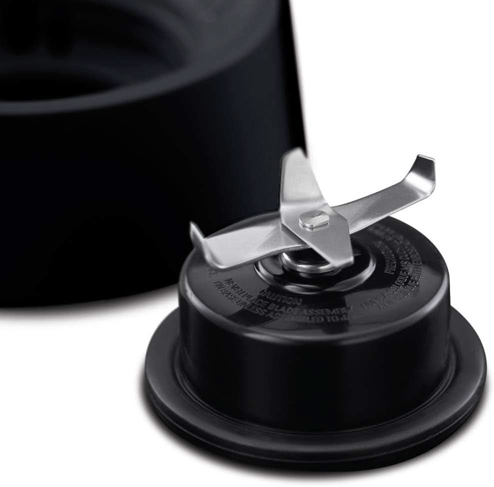 Russell Hobbs Batteur sur socle [1,5 L Glasbehälter] Matt Schwarz (Moteur Starker 0,9 PS, Fonction Impulsion/Ice-Crush, Edelstahlmesser, Mélangeur sans BPA, Elektrischer Zerkleinerer, Smoothie-Maker) 24722-56 Kitchen Naty Shop