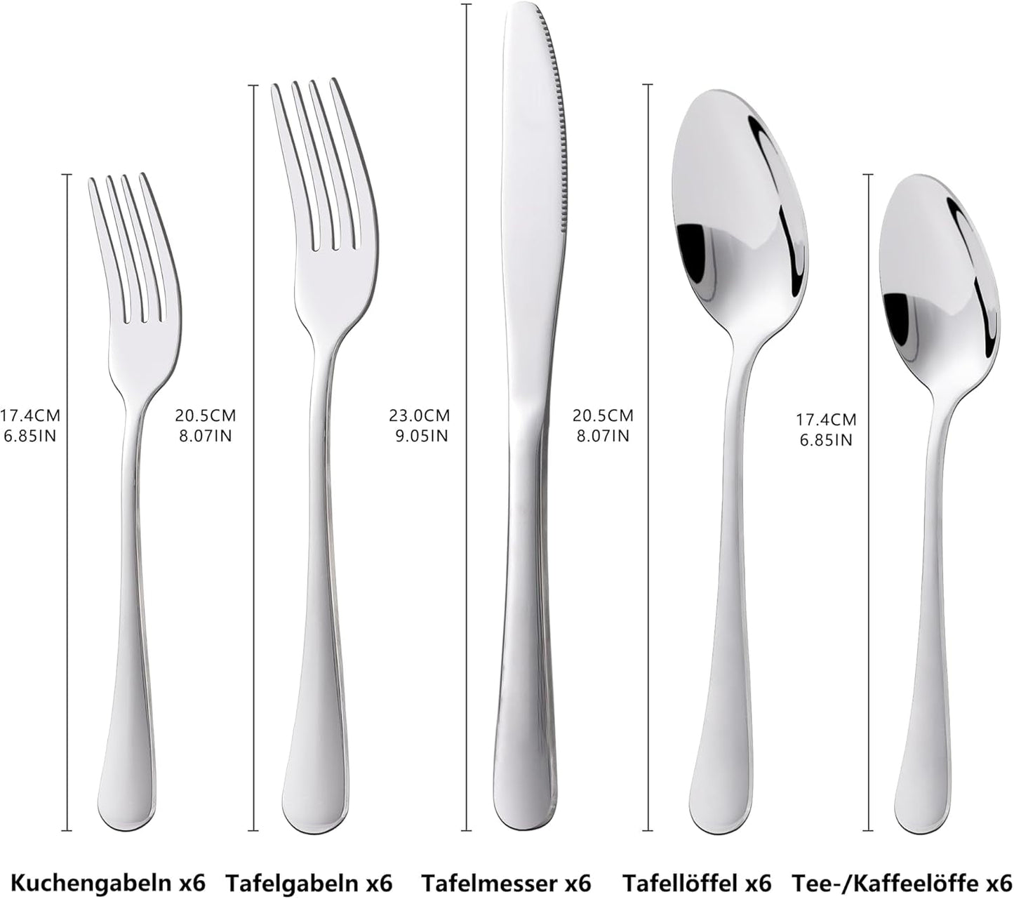 Ménagère Kitchenboss pour 6 personnes : Ménagère 20 ou 30 pièces Kitchen Naty Shop