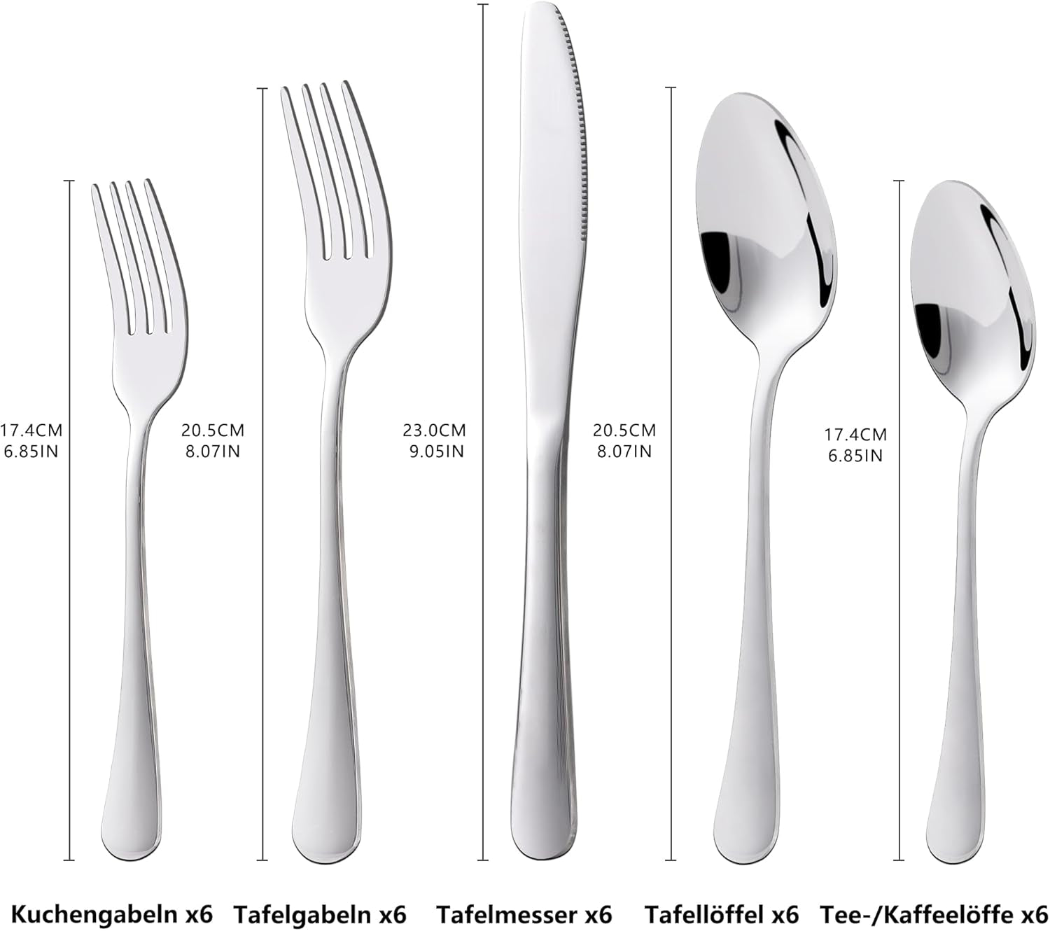 Ménagère Kitchenboss pour 6 personnes : Ménagère 20 ou 30 pièces Kitchen Naty Shop