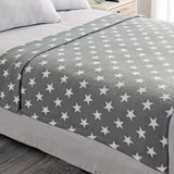 DREAMSCENE couverture confortable couverture moelleuse couverture polaire - couverture de salon chaude hiver douce, couverture de canapé, couverture de canapé, couverture câline enfants, salon et couvertures câlines 120X150Cm, couverture de canapé étoiles grises Lits et couvertures Besuche den DREAMSCENE-Store