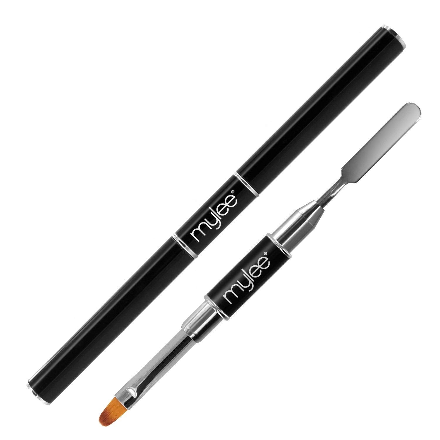 Mylee Magic Extender Gel Tool avec deux extrémités – Pinceaux et spatules 2 en 1 pour l'application UV/LED, les pointes de nez et les extensions