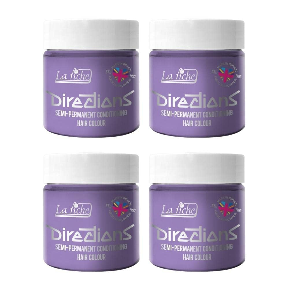 Directions coloration semi-permanente 100 ml boîte 4 pack (Pillarbox Red) Teinture capillaire Naty Shop Lilas 400 Ml (1 pack)