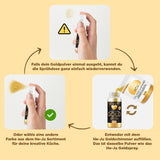 He-Ju Colorant Alimentaire Liquide Or Métallisé 25 ml, Paillettes Comestibles pour Boissons et Aliments (Or Métallisé, 25 ml)