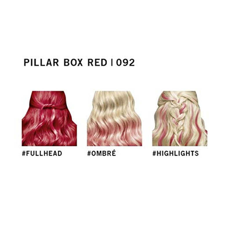 Teinture capillaire Live ultra brillante ou rouge pastel 3 pièces couleur semi-permanente dure jusqu'à 15 lavages - 092 Pillar Box Red Naty Shop Hair Dye
