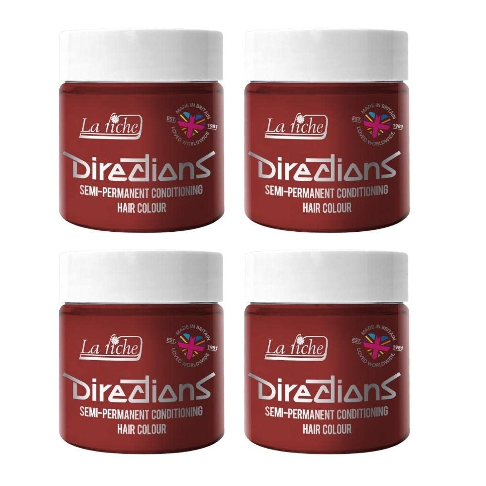 Coloration semi-permanente Instructions Boîte de 100 ml 4 pack (Pillarbox Red) Teinture capillaire Naty Shop Pillarbox Red 400 Ml (1 pack)