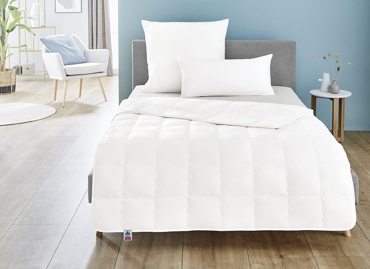 Couette Irisette en soie lavée - Fabriquée en Allemagne - Couette en 60% soie sauvage, 40% coton, Incl. sac de rangement, 135 X 200 Cm, certificat Oeko-Tex Quilts et couettes Naty Shop