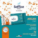 Feuchttücher Für Neugeborene, 72 Stück, Pop-Up Argan – Accessoires et produits pour l'hygiène des bébés, idéal pour le nettoyage du bébé et la maternelle – Lingettes pour bébé de santé et de rééducation – 12 paquets Naty Shop