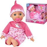 Simba 105140060 - Poupée au corps doux Laura Tickle Baby avec matelas arc-en-ciel, émet 25 sons de bébé, 38 cm, poupée à partir de 2 ans