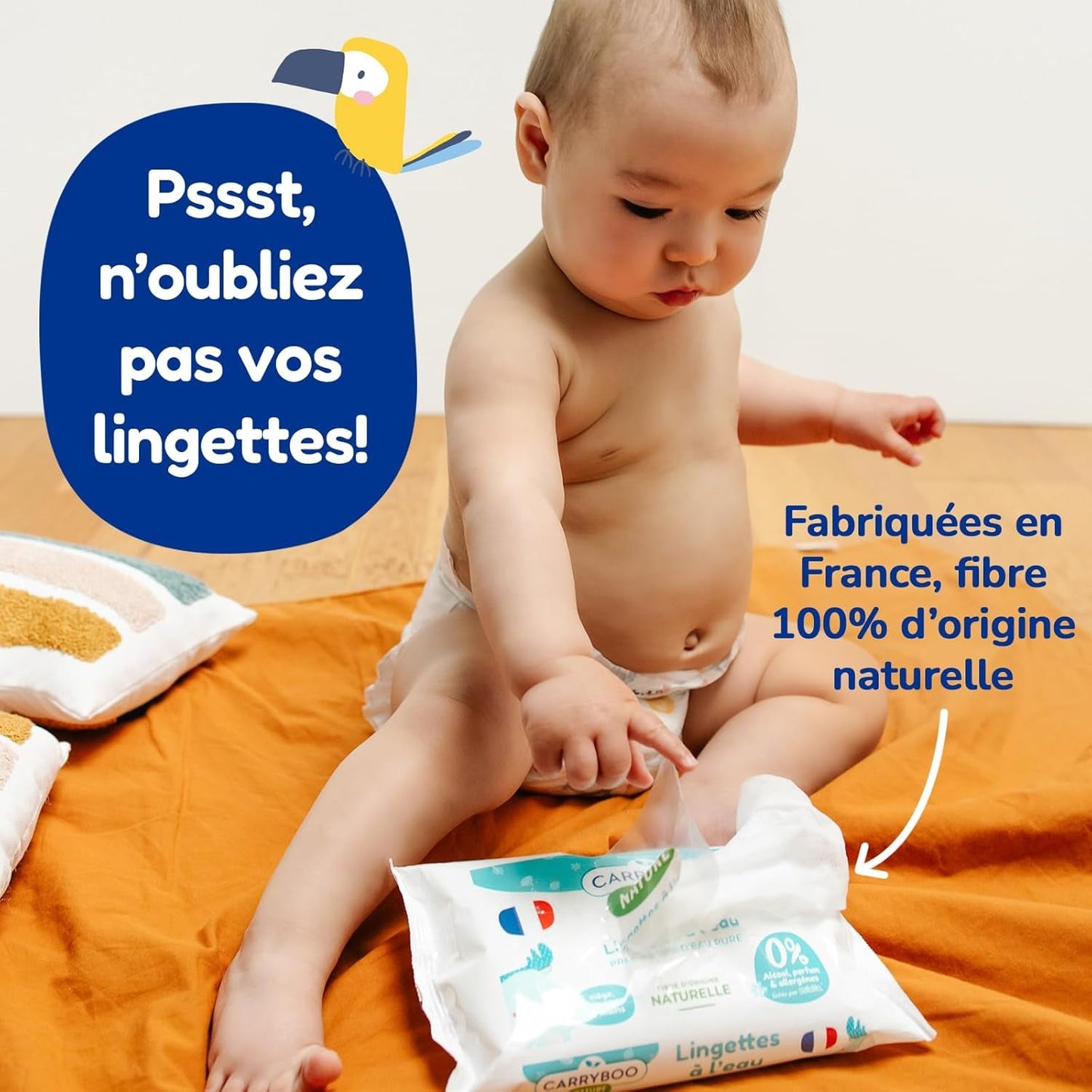 - Couche taille 4 (7 – 18 kg) – pour peaux sensibles – naturelle et très absorbante – étanche 12 heures – ohne unerwünschte Inhaltsstoffe – fabriquée en France – 132 couches