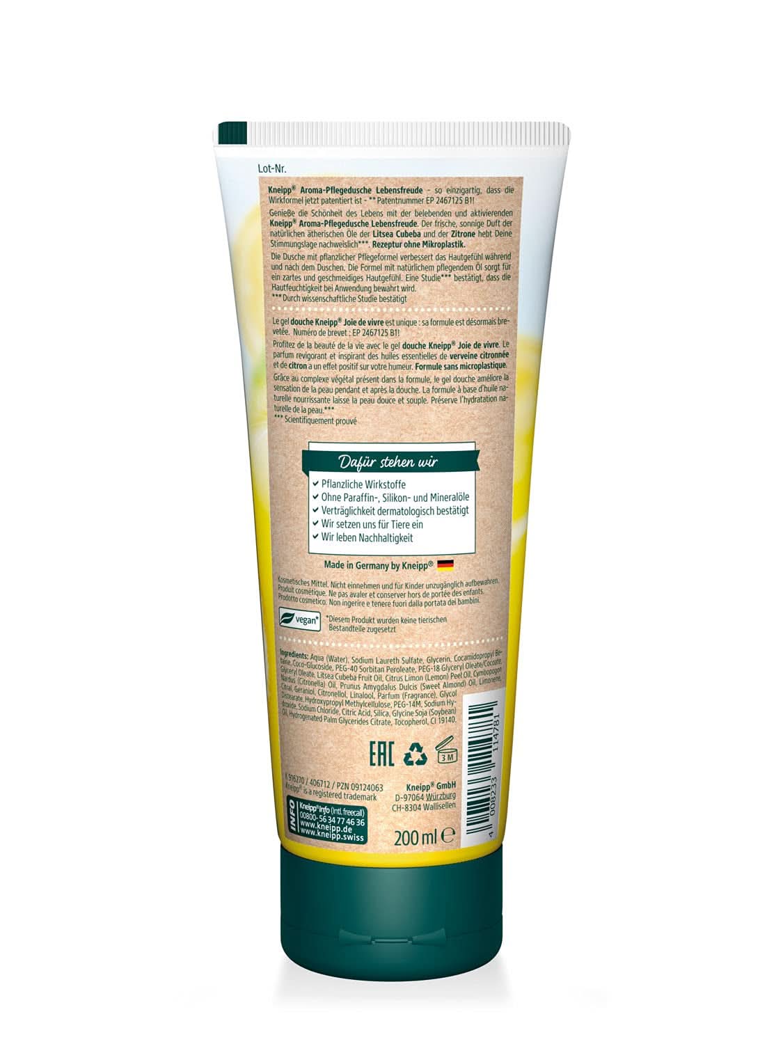 Kneipp Aroma, gel douche hydratant, 200 ml Douche et bain Naty Shop