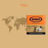 Bristot, café 100% Arabica – 120 capsules compatibles Nespresso – Kaffeemischung aus Mittelamerika und Brasilien, Schokolade und Trockenfrüchtenoten – 4 Packungen pour 30 capsules