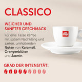 illy, Compatible Aluminium-Kaffeekapseln CLASSICO, 100 % Arabica avec des notes de fleurs d'oranger et de jasmin, goût sucré et arrière-goût sucré, 10 paquets de 10 capsules (100 au total)