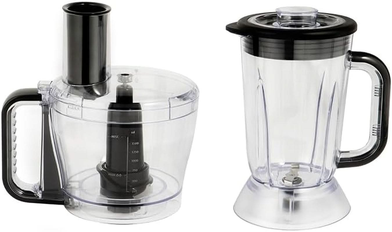 Robot culinaire Russell Hobbs [mélangeur/hachoir à légumes/mélangeur de table/hachoir/mélangeur] robot culinaire (pétrissage, mélange et tranchage), charbon de bois mat Naty Shop