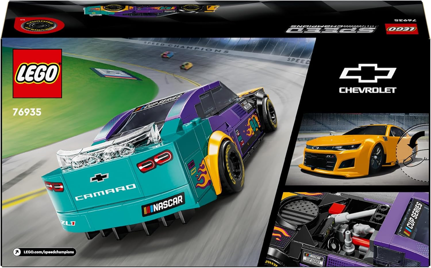 LEGO Speed Champions NASCAR Chevrolet Camaro ZL1 nouvelle génération ; Ensemble de construction et de jeu de voiture de course ; Cadeau pour garçons et filles de plus de 9 ans 76935 Jeux de construction Besuche den LEGO-Store