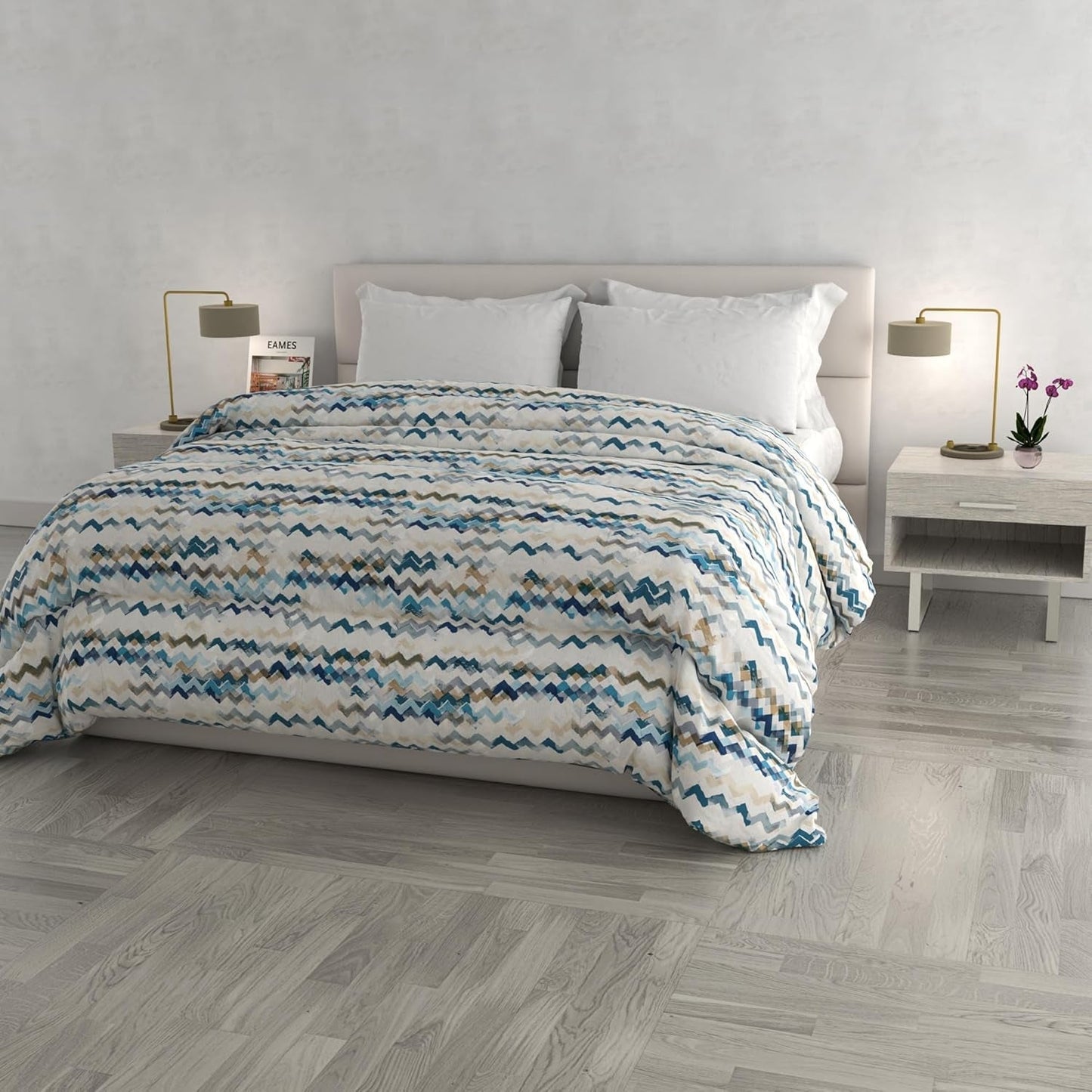 Couette d'hiver à la mode, Florence, 260X260Cm Couettes et couettes Naty Shop Ciel moderne 260X260Cm
