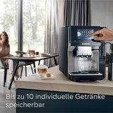 Machine à expresso automatique Siemens EQ700 classic TP715D01, contrôle par application, infusion froide, écran tactile intuitif, jusqu'à 10 créations de café individuelles comme favoris, nettoyage automatique à la vapeur, 1500 W, gris argenté