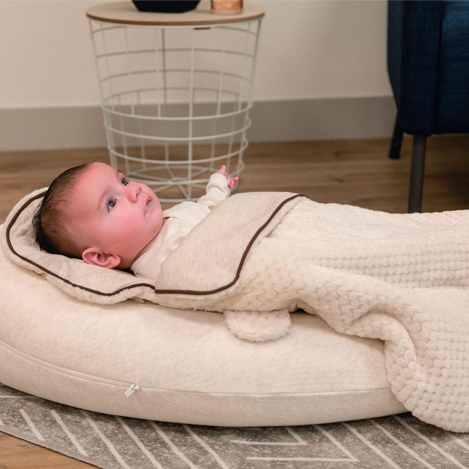 Coussin d'allaitement multifonction 4 en 1, Soft Nova, beige, oreiller simple : 202 cm, fauteuil, 40 X 75 X 22 cm Accessoires Alimentation et Allaitement Bebe Naty Shop