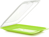 TATAY Fresh Slicer Box Lot de 4, sans BPA, réutilisable, empilable, lave-vaisselle et MWO, couleurs aléatoires. Mesure 17 cm x 3,2 cm x 25,2 cm Naty Shop Boîtes de conservation des aliments Récipient à saucisses - Lot de 3