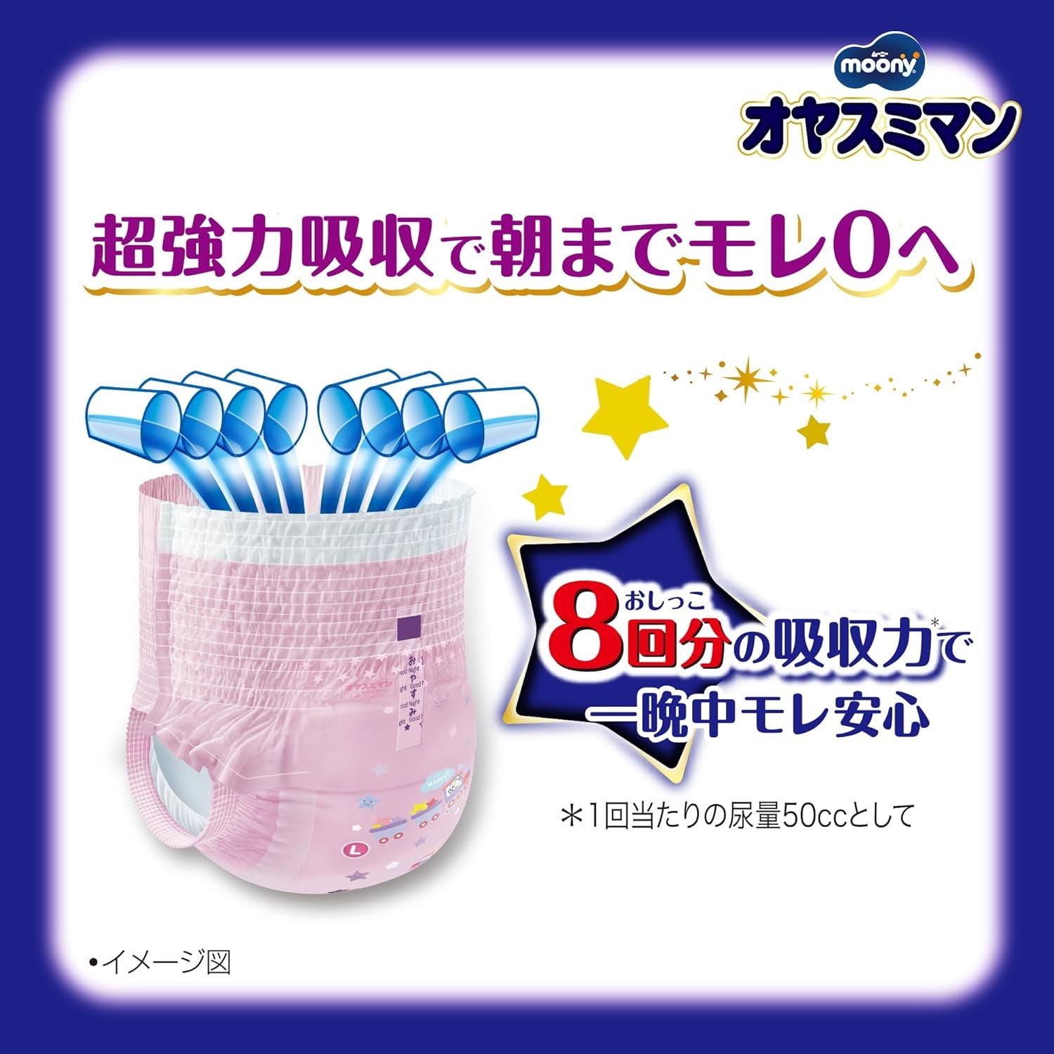 Couches de nuit Oyasumiman Girl, 9 - 14 kg, 30 feuilles