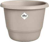 elho Amiga Round 47 - Pots de fleurs intérieurs et extérieurs - 100% plastique recyclé - Ø 47,0 x H 35,3 cm - Beige/Beige Champignon