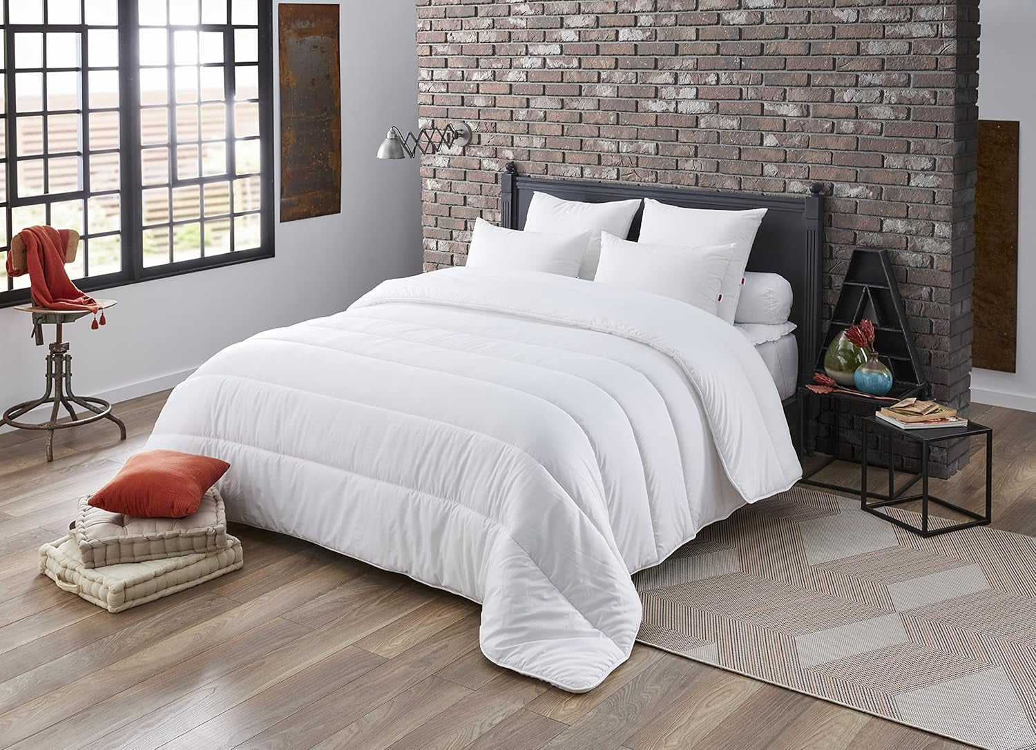 Couette, Anti-acariens, Blanc, 240 X 220 Cm, Pour lit double, Couette Niagara, Douce et confortable, Lavable en machine à 40 °C Couettes et couettes Naty Shop 240 X 220 Cm Unique