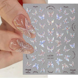 Autocollants pour ongles Aurora Shell, autocollants pour ongles, autocollants pour ongles, autocollants pour ongles Rosa Laser, autocollants pour ongles pour femmes, design de ongles, accessoires pour ongles, Nail Art