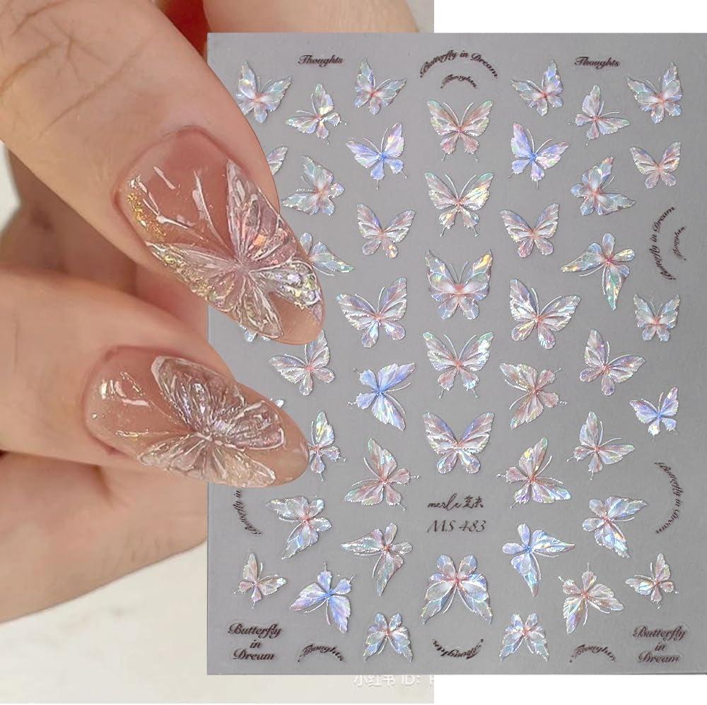 Autocollants pour ongles Aurora Shell, autocollants pour ongles, autocollants pour ongles, autocollants pour ongles Rosa Laser, autocollants pour ongles pour femmes, design de ongles, accessoires pour ongles, Nail Art