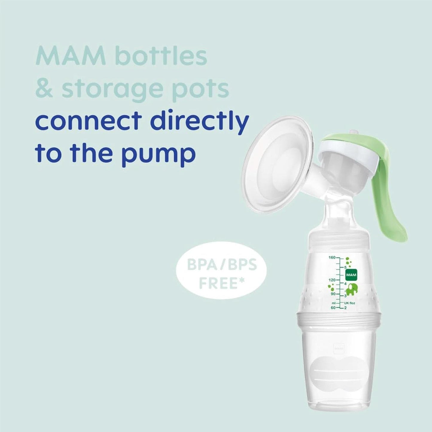 Tire-lait manuel MAM - tire-lait confortable et compact pour le lait maternel comprenant 1 biberon anti-colique Accessoires MAM Easy Start Alimentation et Allaitement Bebe Naty Shop