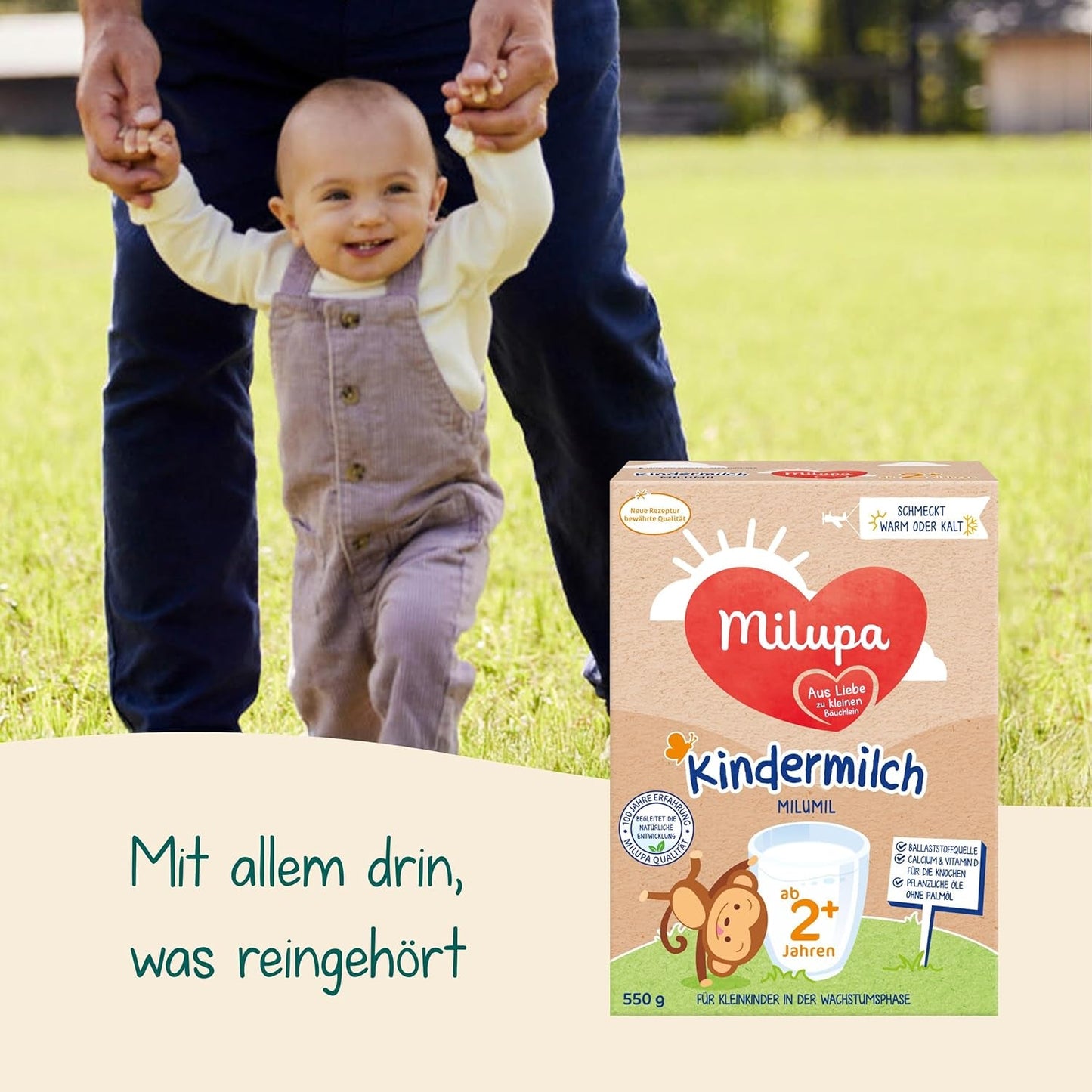 Milupa Milumil Lait de croissance 2+ - Dès 1 an - Pour les petits enfants en phase de croissance - 5 x 550 g