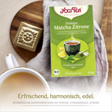 Yogi Tea - Thé vert matcha au citron, thé vert ayurvédique à base de plantes biologiques, mélange de thé vert, matcha, citronnelle et citron vert, paquet de 6 Yogi Tea, 6 x 17 sachets de thé (102 sachets de thé au total)