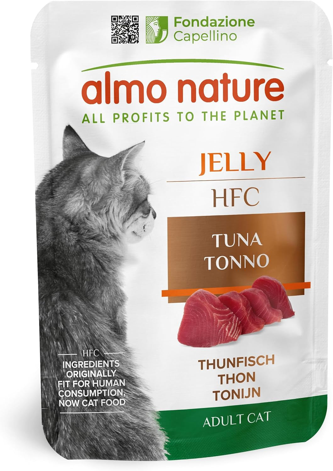 Almo Nature HFC Jelly nourriture humide pour chats - au thon, paquet de 24 (24 x 55g)