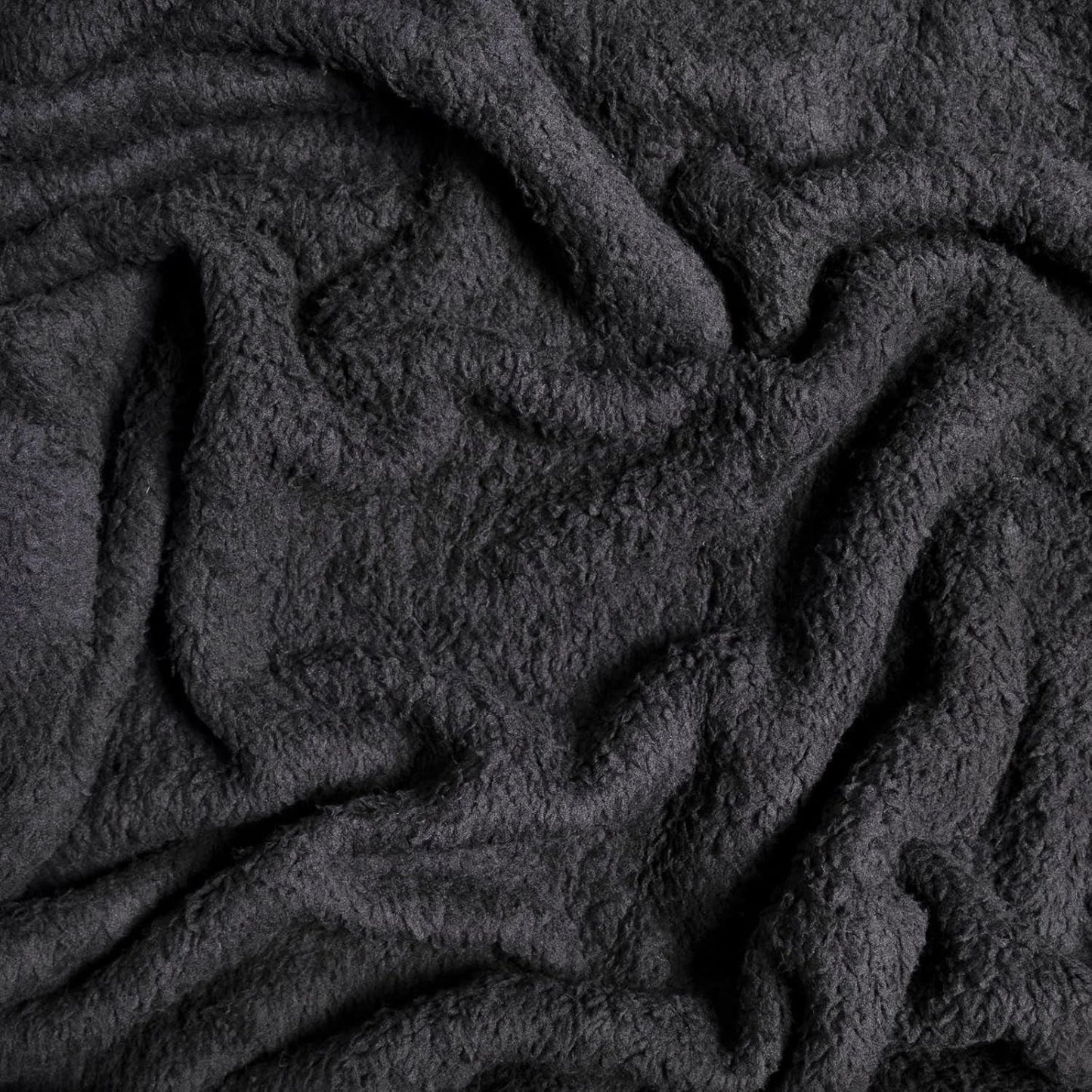 Brentford's Teddy Couverture polaire grande couverture de lit en peluche super douce et chaude pour canapé-lit noir - 150 x 200 cm Lits et couvertures Besuche den Brentfords-Store