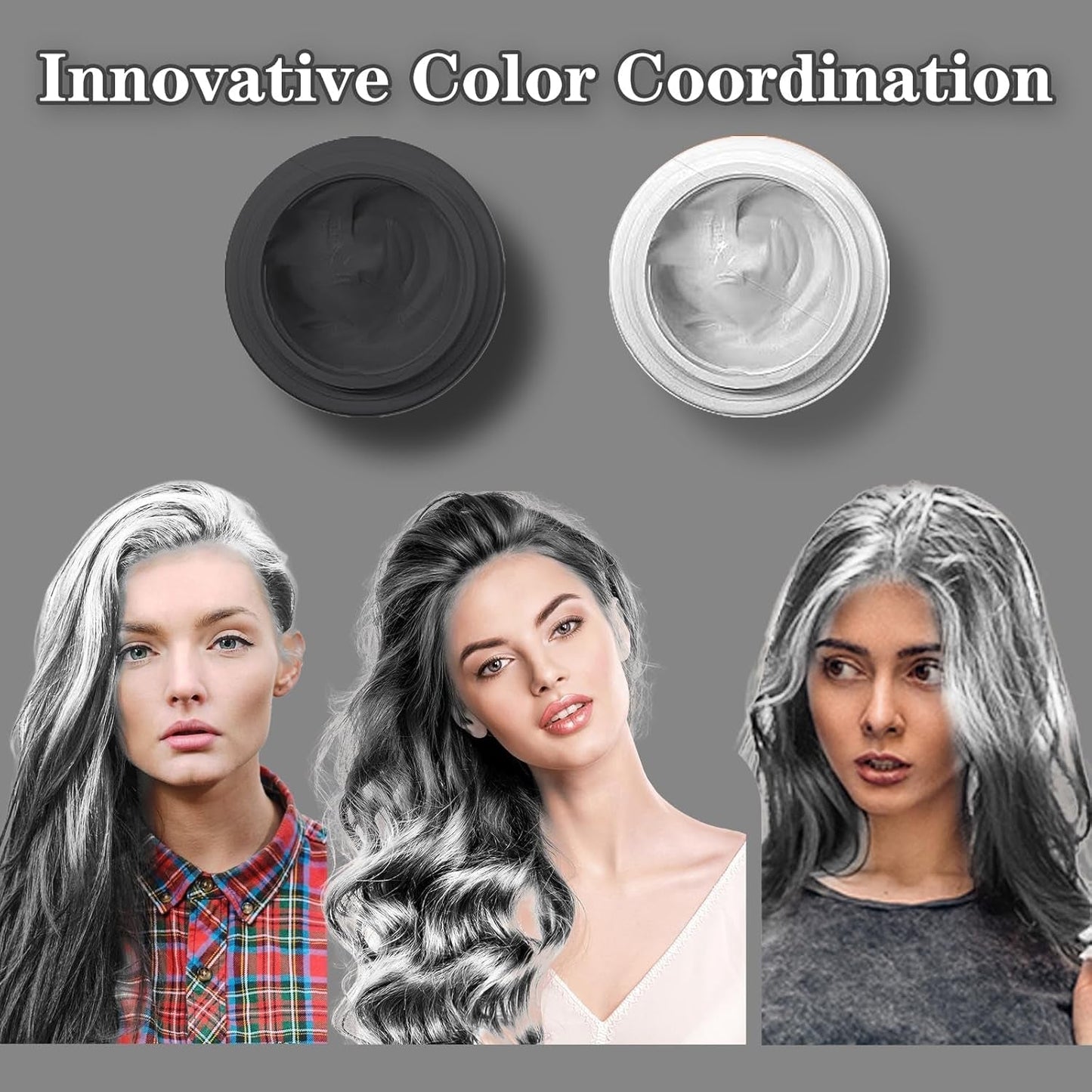 COLAYERIST Cire colorante temporaire lavable pour cheveux noirs pour hommes et femmes Mascara capillaire pour fête ou cosplay Produits de coloration capillaire sans dégâts Naty Shop