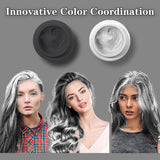 COLAYERIST Cire colorante temporaire lavable pour cheveux noirs pour hommes et femmes Mascara capillaire pour fête ou cosplay Produits de coloration capillaire sans dégâts Naty Shop
