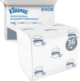 Kleenex Papier toilette à feuille unique 8408, papier toilette 2 épaisseurs en paquets en vrac, fabriqué à partir de papier certifié Fsc, 36 paquets x 200 feuilles (7 200 feuilles)