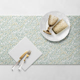 PAW - Chemin de table Airlaid (40 cm x 24 m) I Décorations de table pour communion, confirmation, mariage, anniversaire, garden-party, baptême I Décorations de table Ruban de table élégant - Branche de saule I Branche de saule