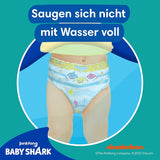 Couches de bain jetables Pampers Splashers Baby Shark édition limitée 4-5, 11, 9 kg-15 kg, pour une protection sûre dans l'eau
